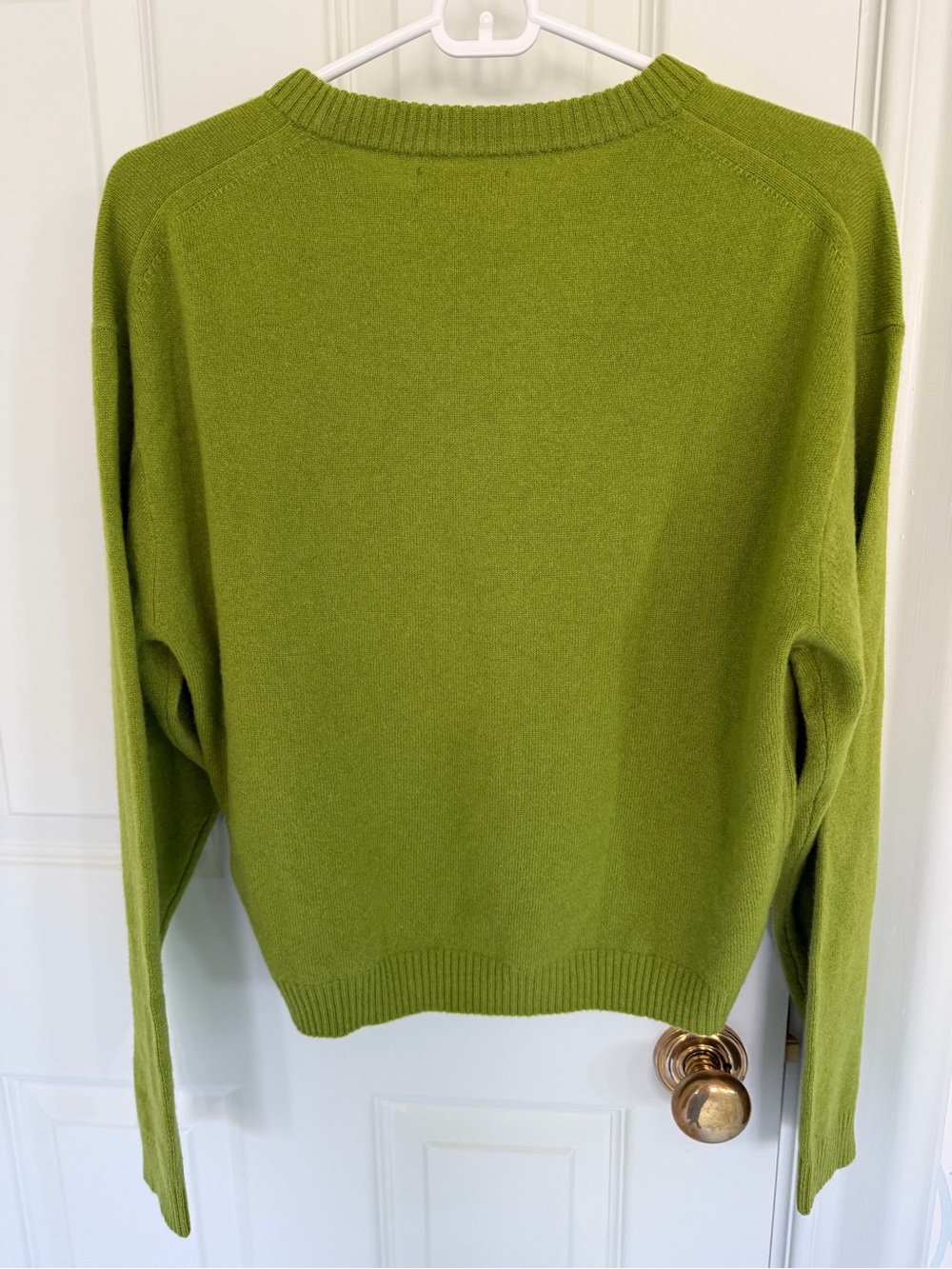 J. Crew Women's Crewneck Cashmere Sweater in Lime Green/Chartreuse - Picture 2 of 5